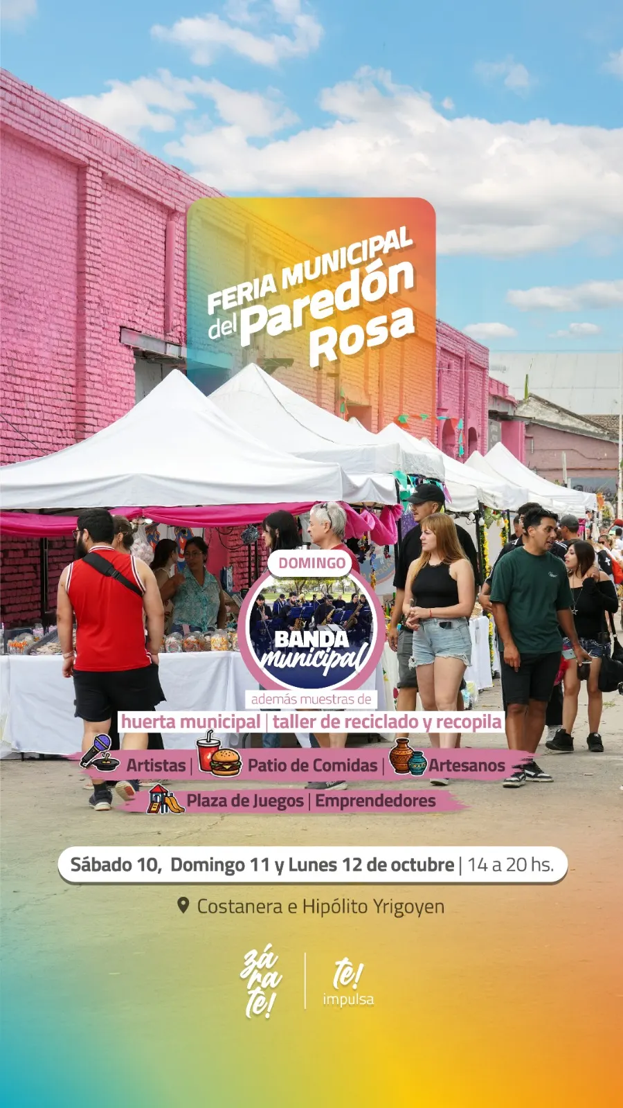 Zárate invita a disfrutar de la Feria del Paredón Rosa del sábado al lunes