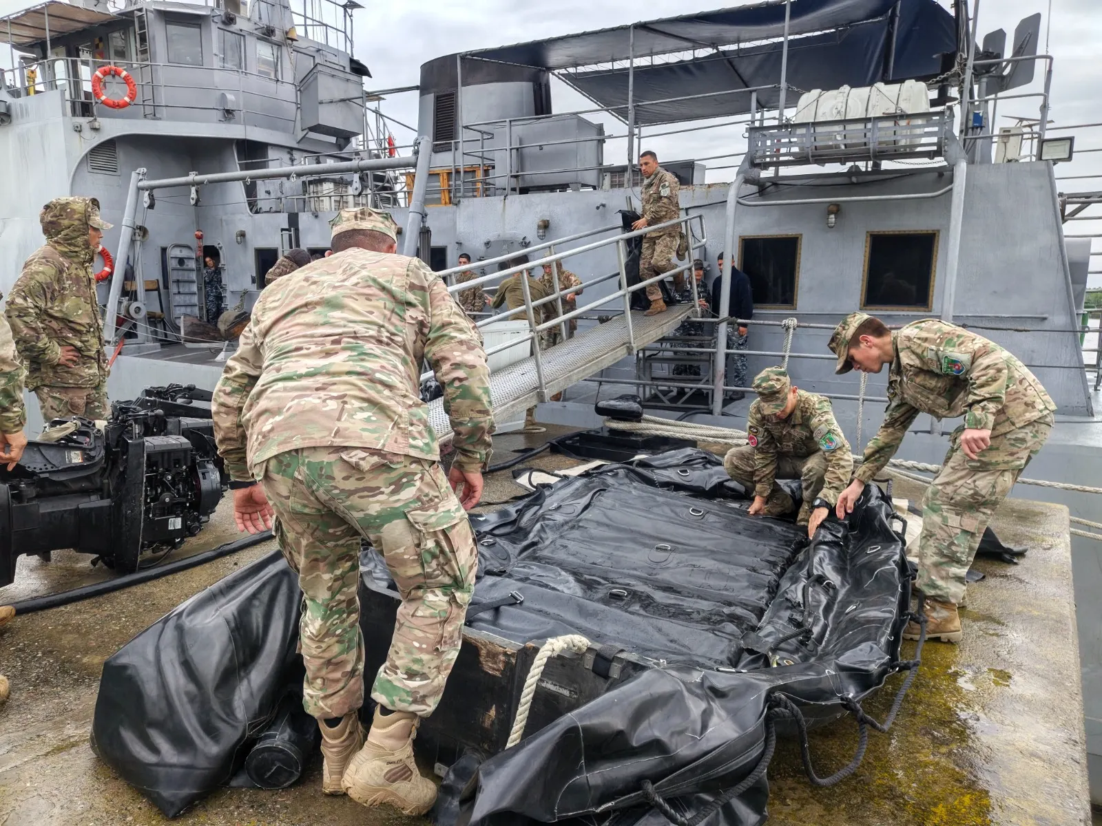 La Base Naval Zárate fue escenario de un despliegue operativo ante posibles inundaciones