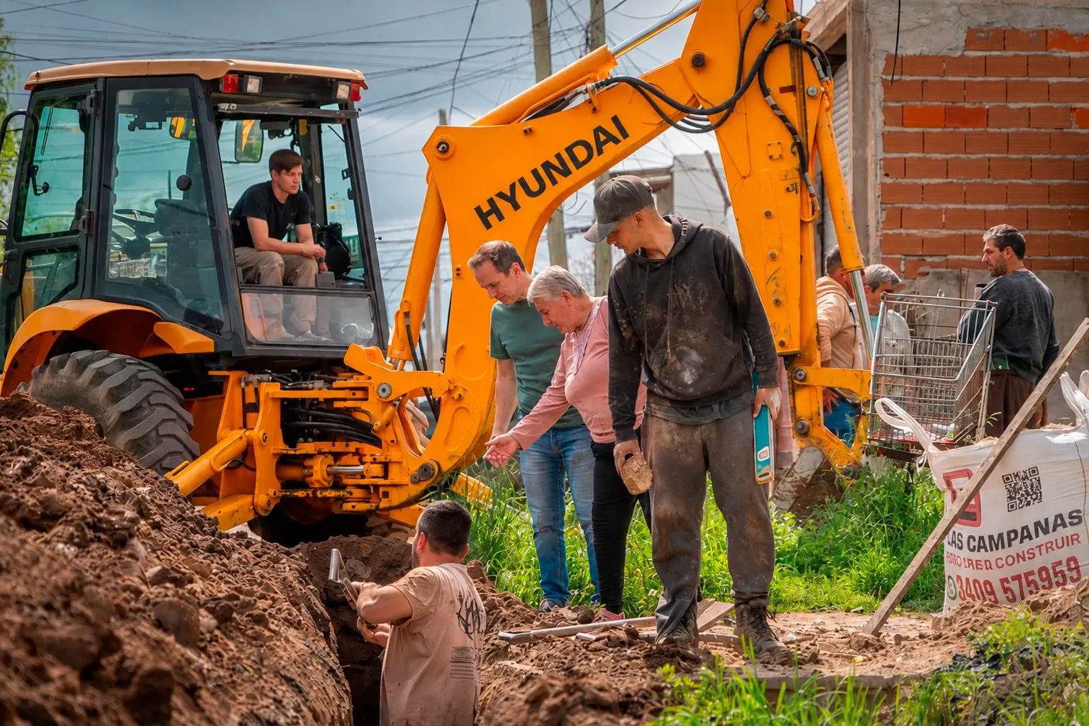 Las Campanas suma nuevas conexiones a la red cloacal, los trabajos en marcha