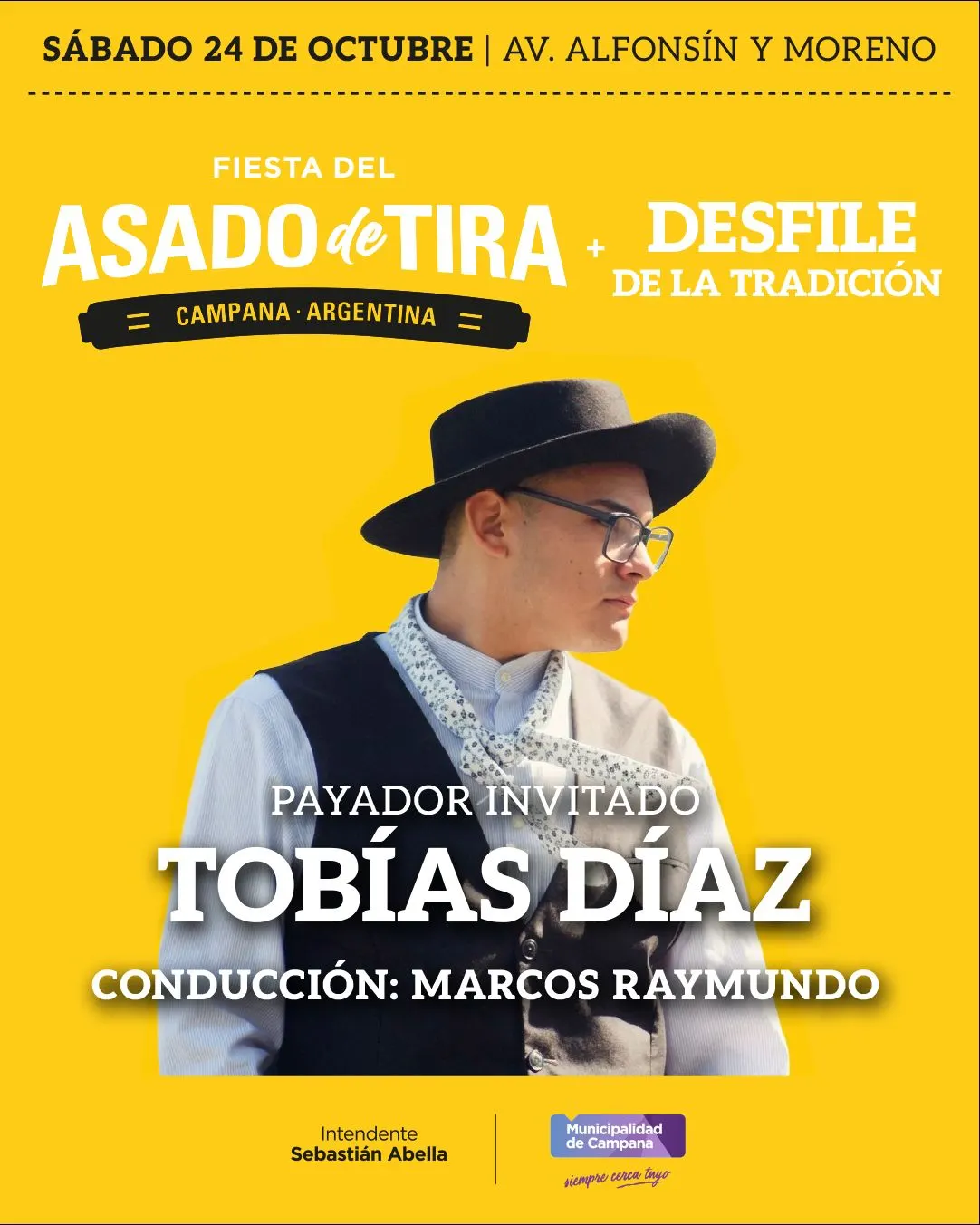 Nahuel Pennisi, desfile gaucho y 29 equipos de asadores: Campana se prepara para su gran Fiesta del Asado de Tira
