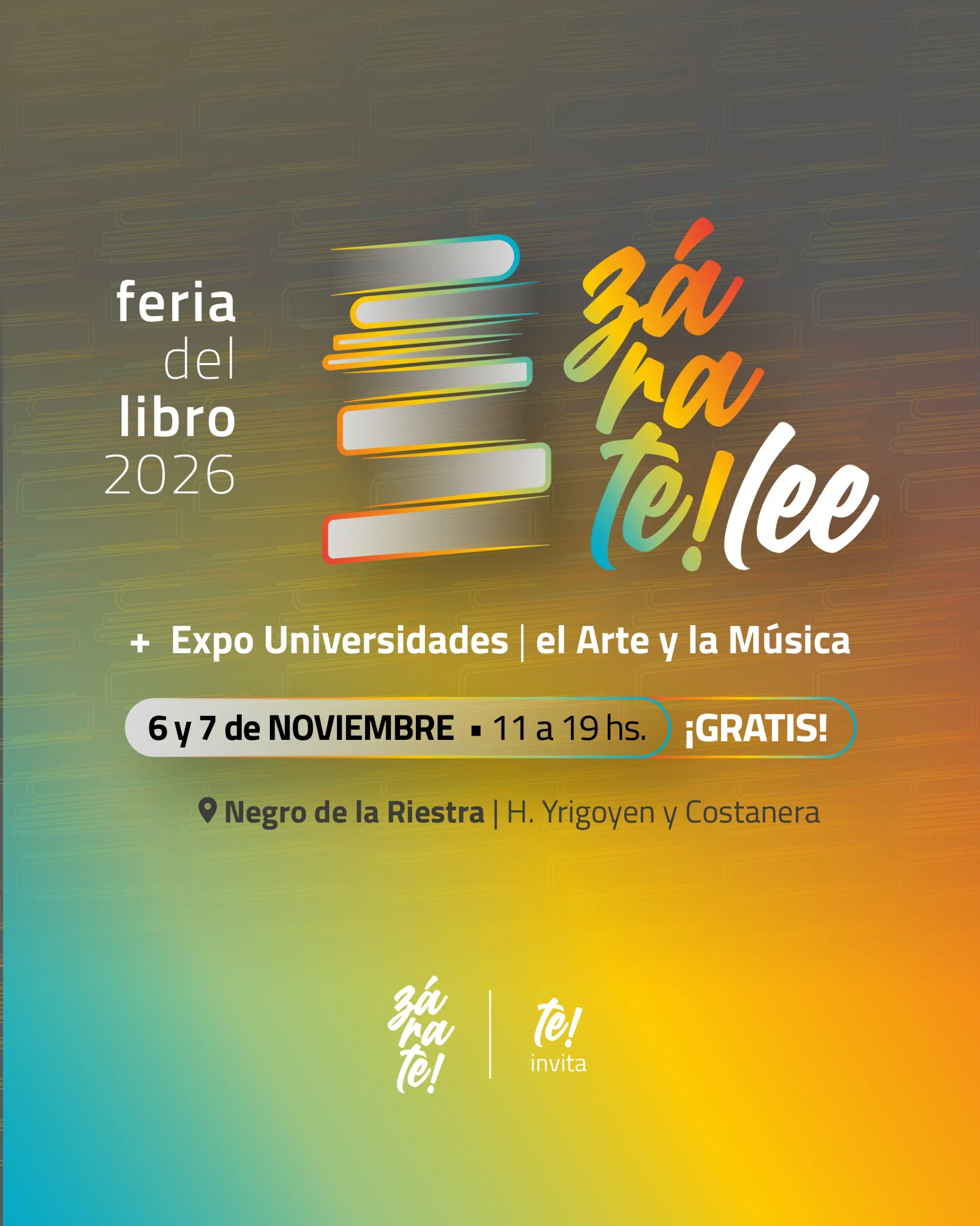 Zárate Lee volverá el 6 y 7 de noviembre con escritores invitados y actividades abiertas